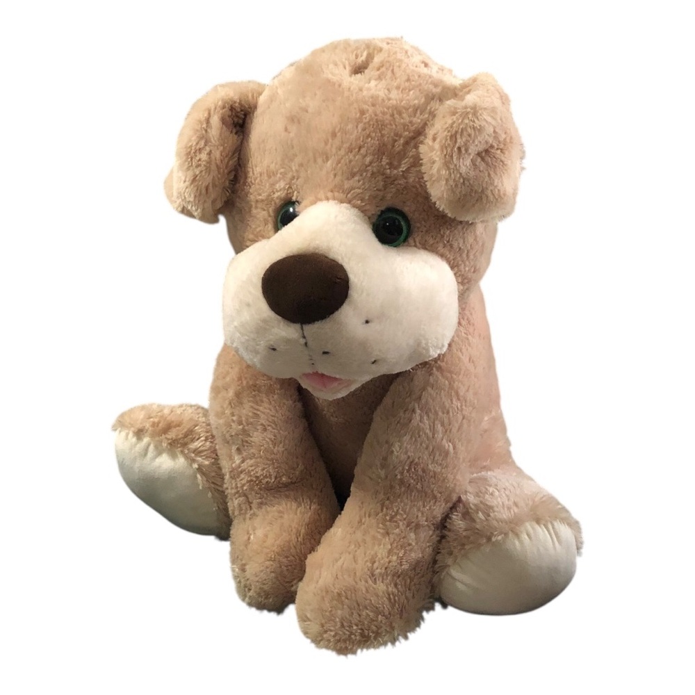 24" Oversized giant super cuddly beige furry dog puppy plushie